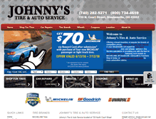 Tablet Screenshot of johnnystireandauto.com